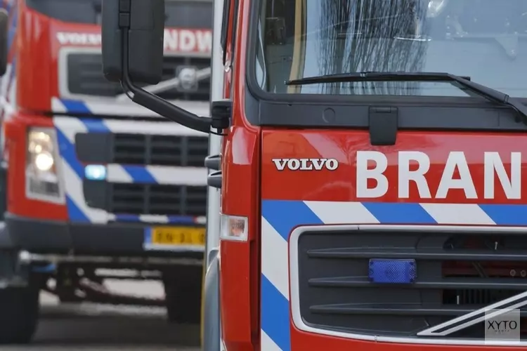 Container in brand in haven Wieringerwerf