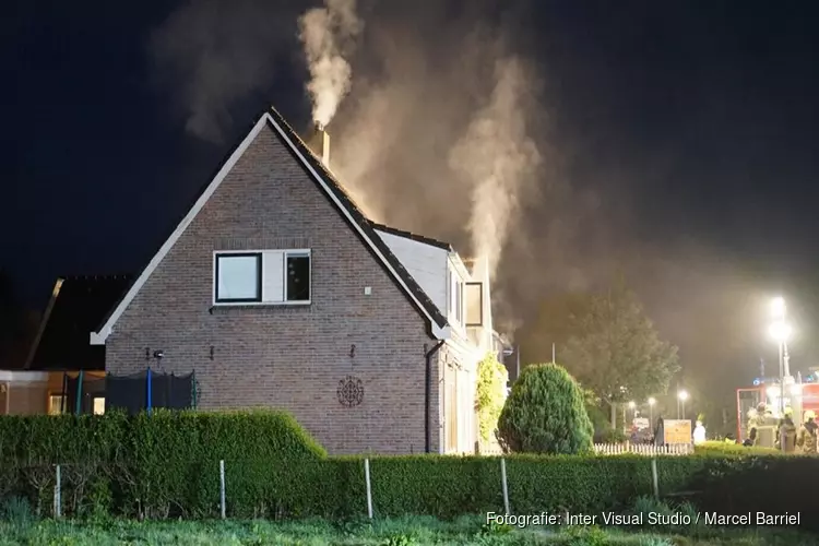 Woning Breezand tijdelijk onbewoonbaar na brand