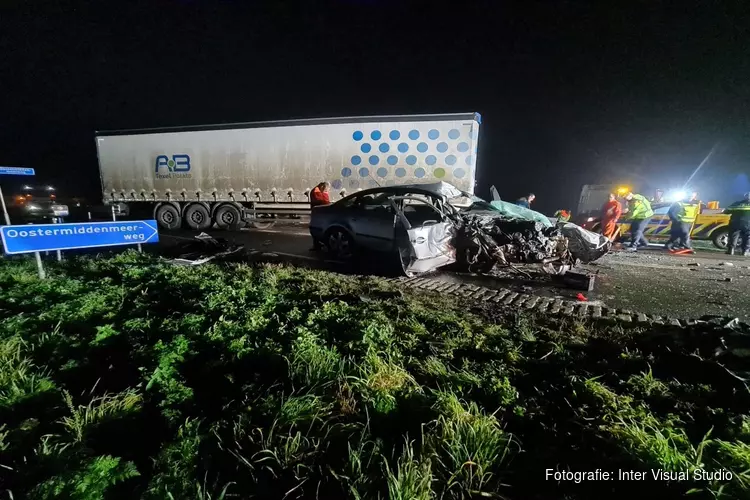 Dodelijk ongeval in Wieringerwerf, weg uren dicht