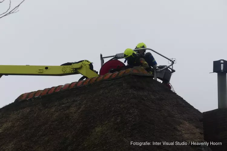 Schoorsteenbrand in stolpboerderij Wieringerwaard