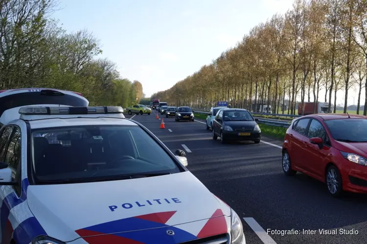 Veel schade en oponthoud bij ongeval A7