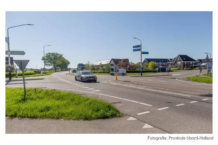 Werkzaamheden aan kruising Waardpolderhoofdweg (N248) in Kolhorn