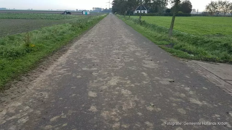 Modder op de weg